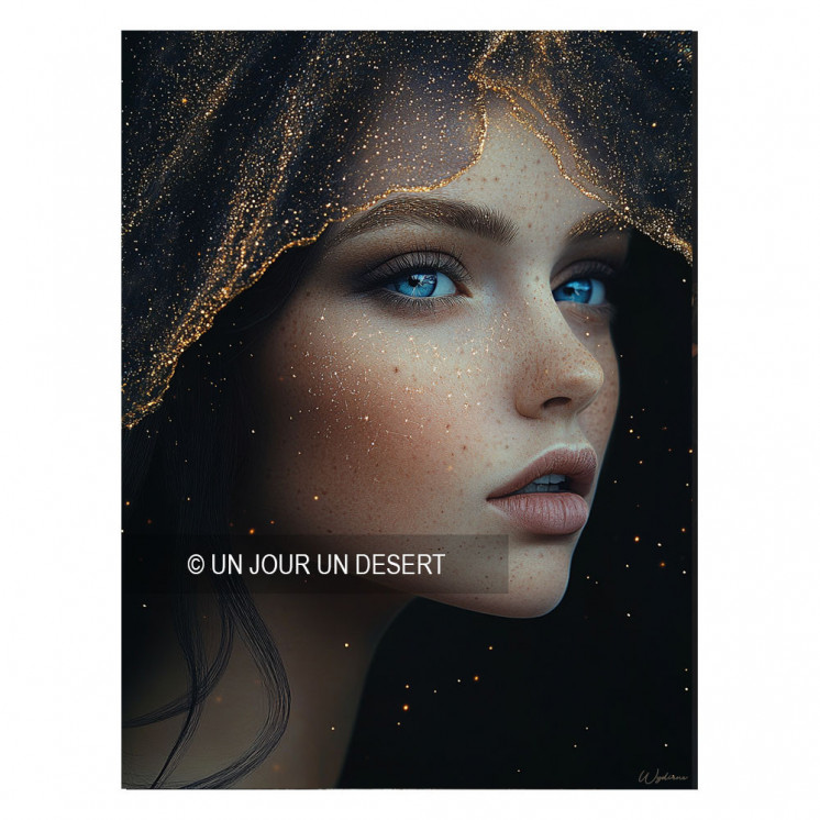 Tableau Femme Kara interstellar, cosmic made in France