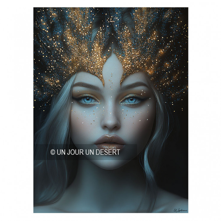 Tableau Femme Souta style interstellar, cosmic Souta made in France