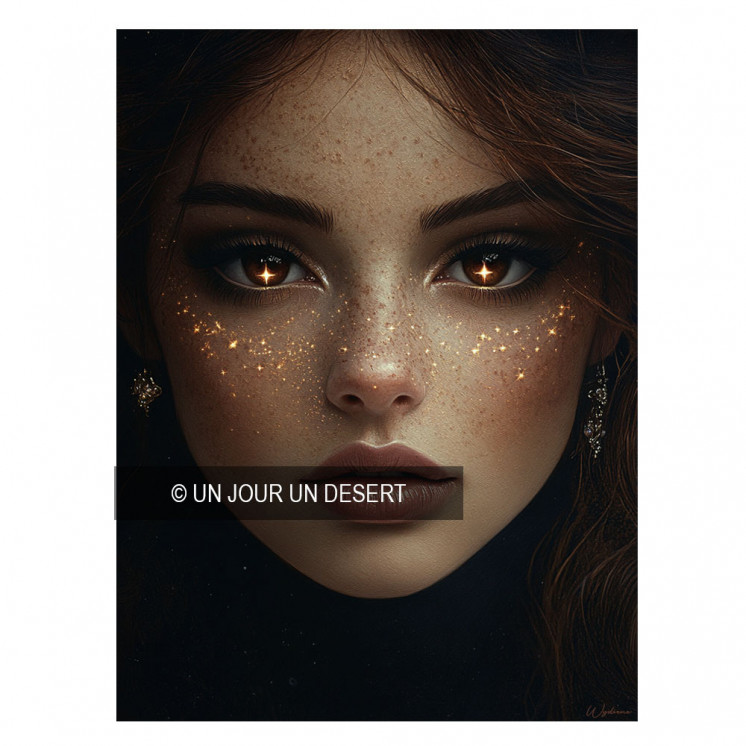 Tableau Seka style interstellar, cosmic made in France
