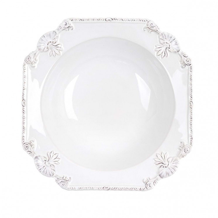 Assiette  Victoria style shabby chic  avec fleurs  - Blanc Mariclo