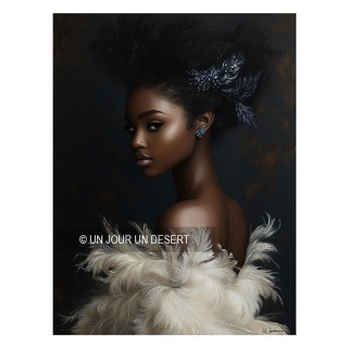 Tableau Betissa avec femme noire en alu dibond made in France
