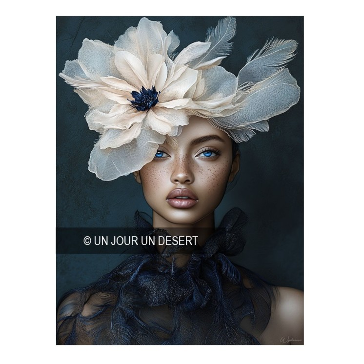 Tableau Neema avec femme noire en alu dibond made in France