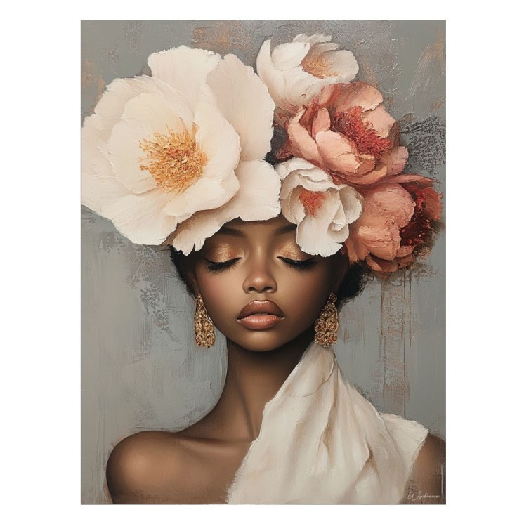 Tableau Diana avec femme noire en alu dibond made in France
