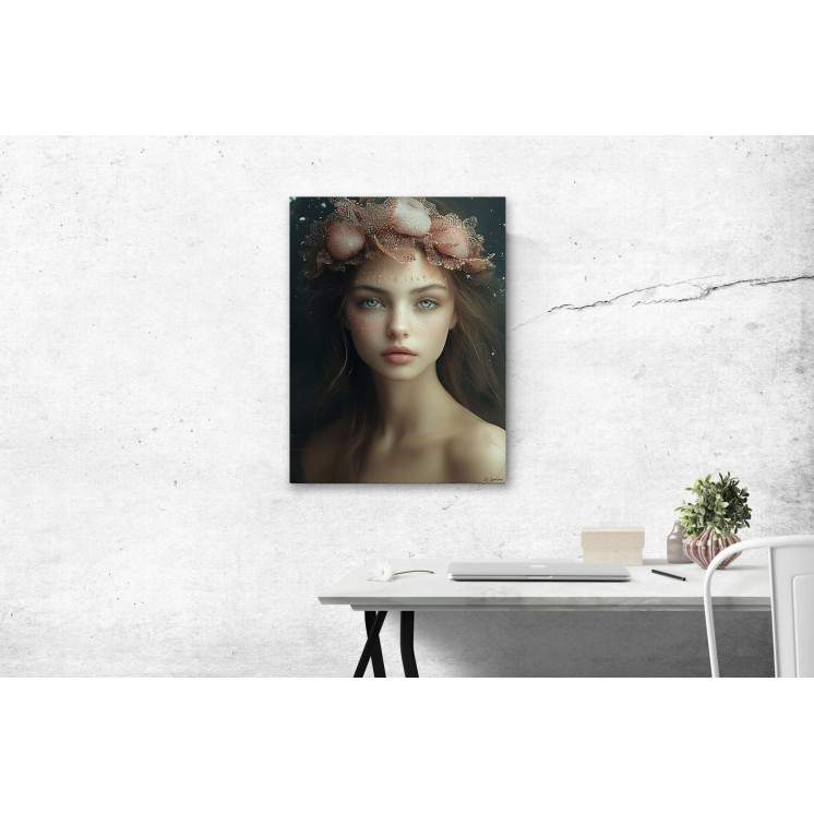 Tableau Femme avec fleurs Aérine made in France