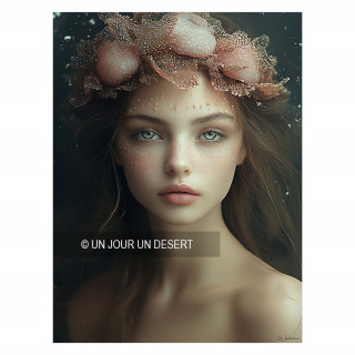 Tableau Femme avec fleurs Aérine made in France