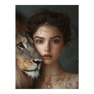 Tableau signe astrologique lion Serafine made in France