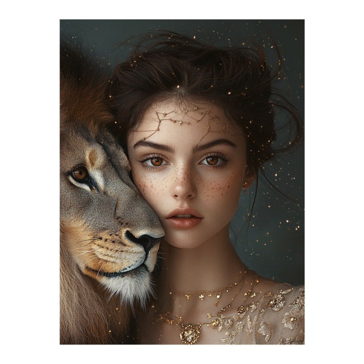 Tableau signe astrologique lion Serafine made in France