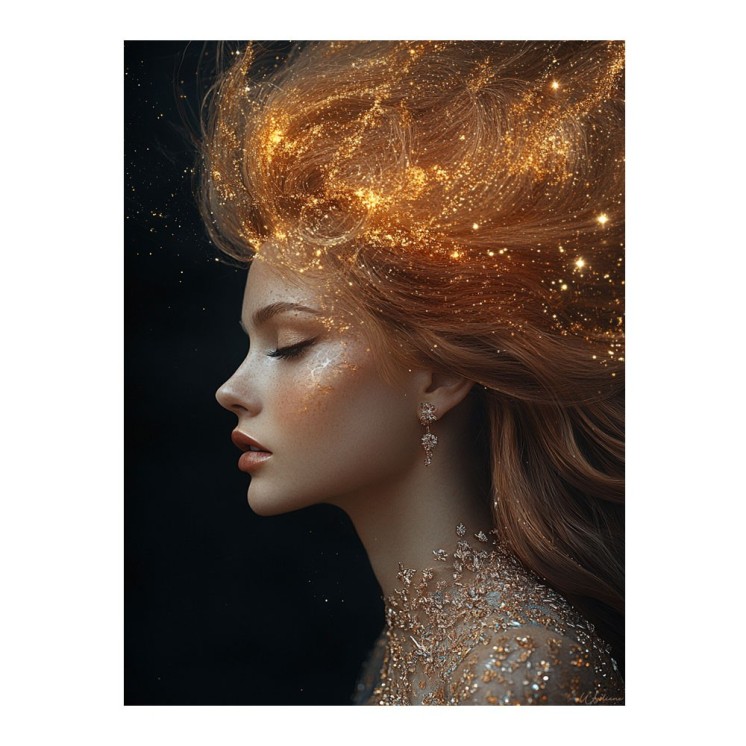 Tableau signe astrologique lion Kaia made in France