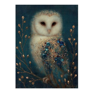 Tableau  Douceur Nocturne - Chouette - Made in France