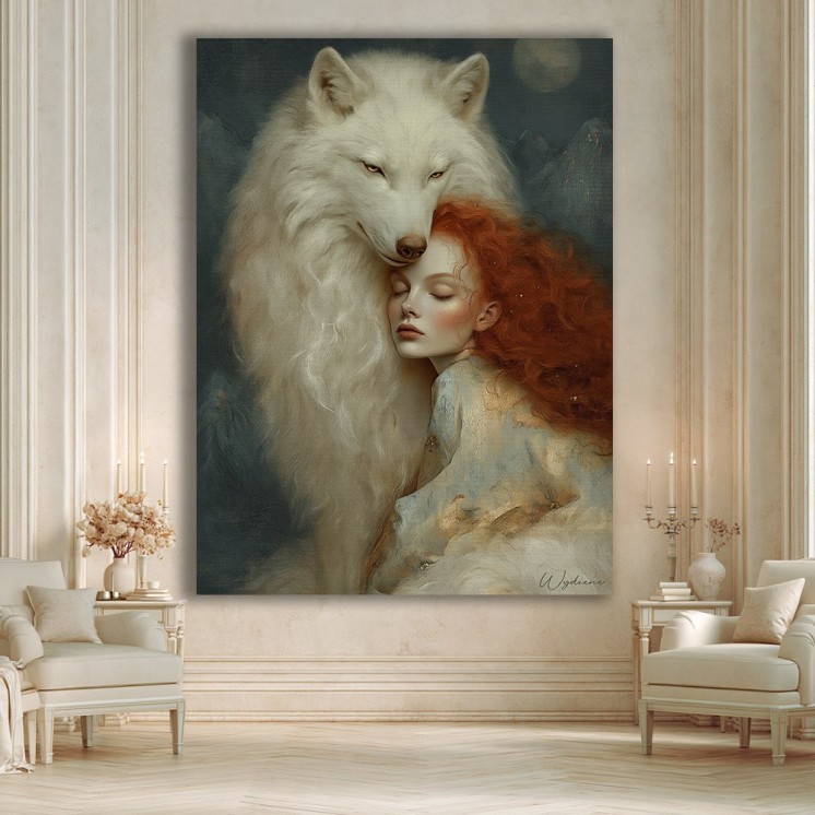 Tableau Le monde peut attendre - Loup & femme - Made in France