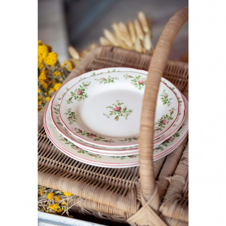 Assiette Lucia  au style shabby chic - Blanc Mariclo