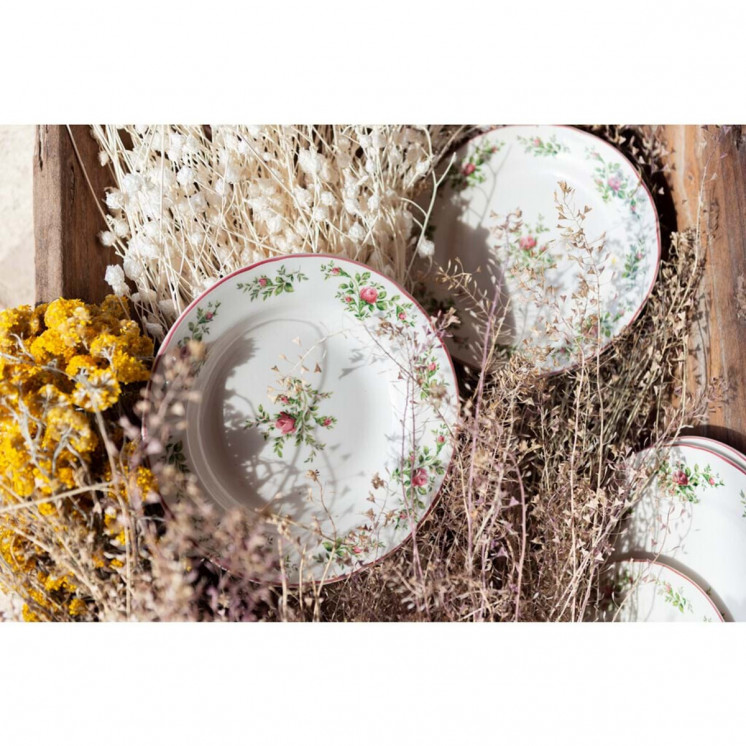 Assiette Lucia  au style shabby chic - Blanc Mariclo